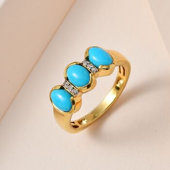 Amerikanischer, nat&uuml;rlicher Sleeping Beauty und Zirkon-Ring -1,55 ct.