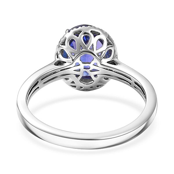 Rhapsody AAAA Tansanit, Weißer Diamant Ring 950 Platin (Größe 19.00) ca. 3,22 ct image number 4