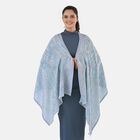 "Merino jacquard wool scarf Wool - 82%, silk - 18% Size -70x200 cm Color - Light blue"