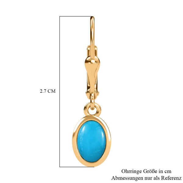 AA Sleeping Beauty T&uuml;rkis Ohrringe - 1,49 ct. image number 7