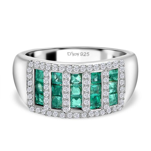 D’Joy Kagem sambischer Smaragd und Zirkon Ring - 1,39 ct. image number 0
