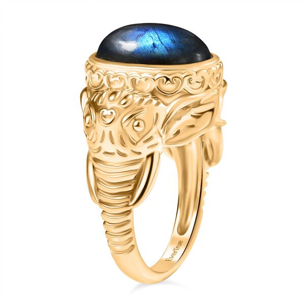 Labradorit Ring Nickelfreies Messing (Gr&ouml;&szlig;e 17.00) ca. 7,44 ct image number 4