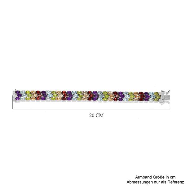 Mehrfarbiges Edelstein-Armband, 19 cm - 41,13 ct. image number 5