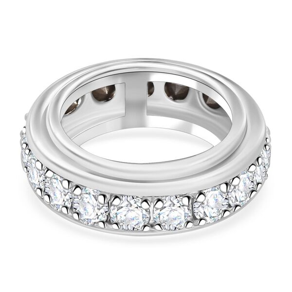 J Francis gefertigt mit SWAROVSKI- Weißer Swarovski Kristall Spinning-Ring image number 6