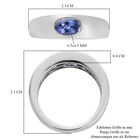Tansanit Ring 925 Silber Platin-Überzug image number 6