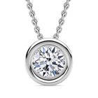 LUXURIANT DIAMOND - Lab Grown Diamant VS-EF Anhänger mit 50 cm Kette, 925 Silber platiniert ca. 0.25 ct