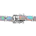 Natürliches, äthiopisches Opal-Armband, ca. 19 cm, 925 Silber platiniert ca. 9,38 ct image number 3
