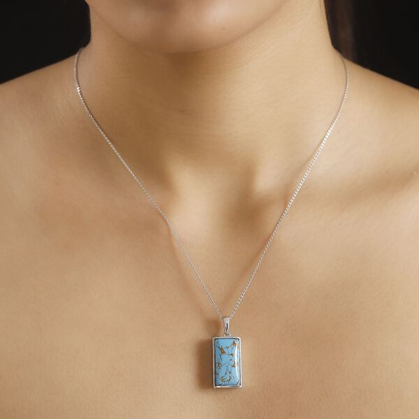 Blaues Türkis Anhänger - 9,54 ct. image number 3