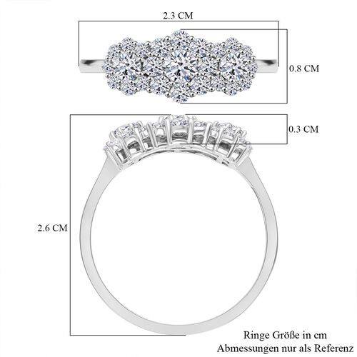 LUXORO IGI zertifizierter SI-GH Labor Diamant Ring in 585 Weißgold- 1 ct. image number 6