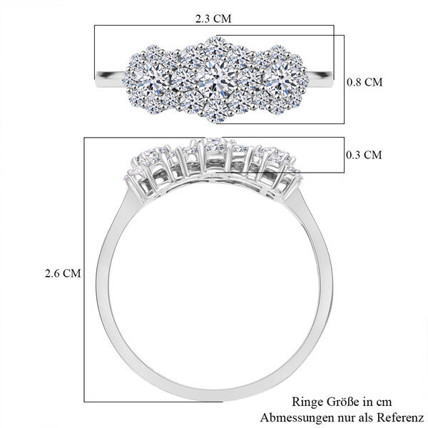 LUXORO IGI zertifizierter SI-GH Labor Diamant Ring in 585 Weißgold- 1 ct. image number 6