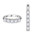 2er Set - Moissanit Anhänger und Ring (Größe 19.00), 925 Silber rhodiniert ca. 2.50 ct