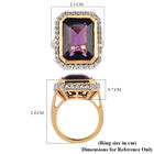 Lusaka Amethyst und Zirkon Ring 925 Silber vergoldet  ca. 12,77 ct image number 6
