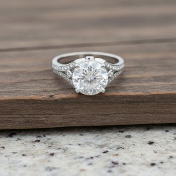 Wei&szlig;er Zirkonia Ring Nickelfreies Messing rhodiniert (Gr&ouml;&szlig;e 21.00)