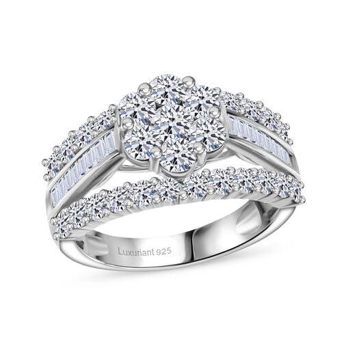 LUXURIANT DIAMOND - Lab Grown Diamant SI-GH SGL zertifiziert Ring 925 Silber rhodiniert (Größe 21.00) ca. 2.00 ct image number 3