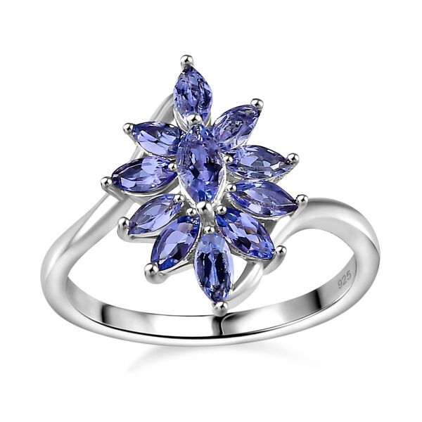 Tansanit Ring 925 Silber rhodiniert (Größe 16.00) ca. 0,95 ct image number 4