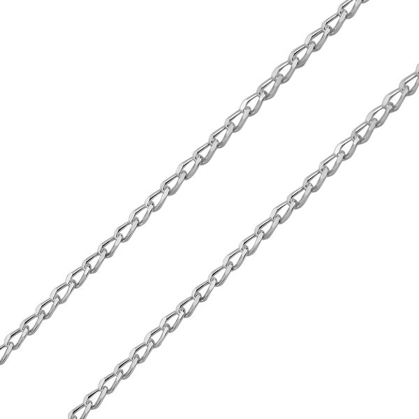 Lange Kandare Gliederkette mit Silber D. Schliff, ca. 45 cm, 925 Silber image number 2