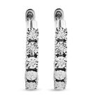 Wei&szlig;e Diamant-Ohrringe, 925 Silber platiniert, ca. 0.05 ct