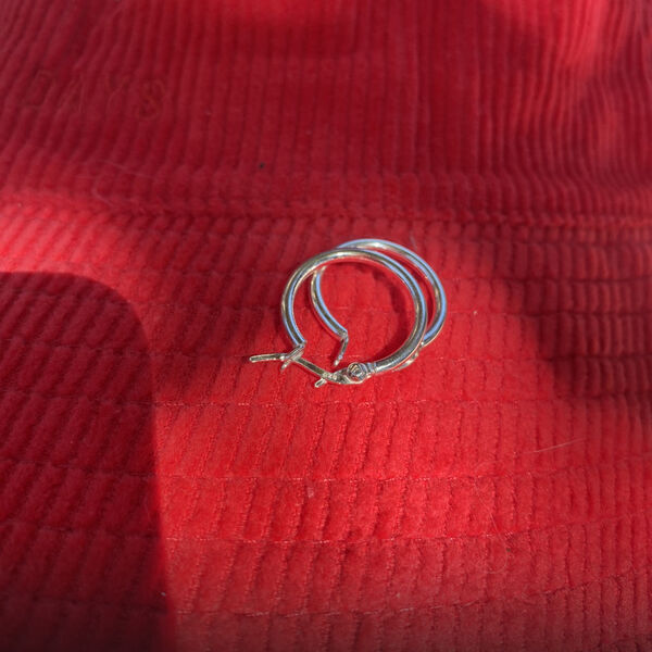 Schlichte Creolen, 925 Silber ca. 2,10g image number 5