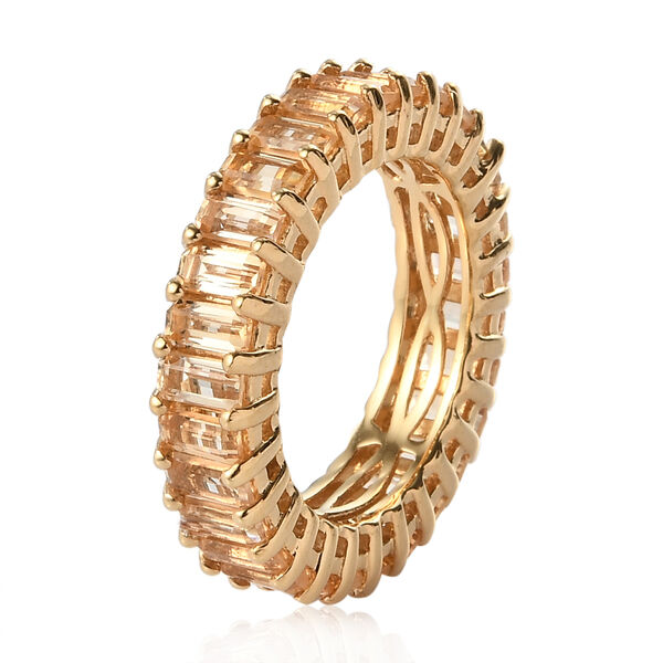 Goldener, kaiserlicher Topas-Ring, 925 Silber vergoldet  ca. 4,58 ct image number 5