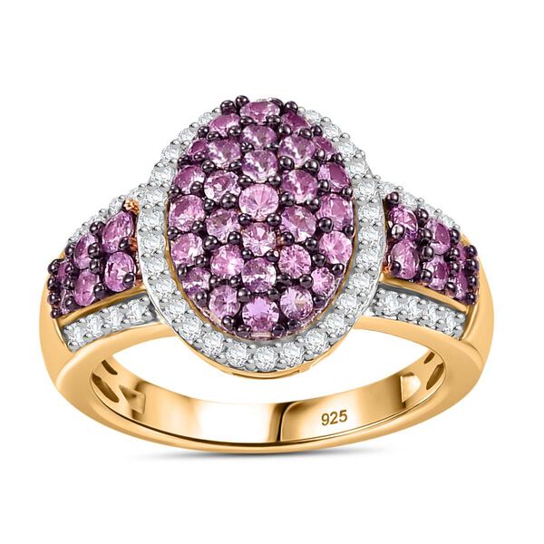 Rosa Saphir und Zirkon Ring - 1,68 ct. image number 4