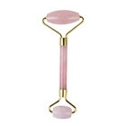 Rosenquarz Roller, Gesichts Massageger&auml;t, Gr&ouml;&szlig;e 14,5x5,5 cm