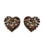 GP Heart Kollektion - Rote Diamant und blaue Saphir-Ohrstecker in Silber image number 0