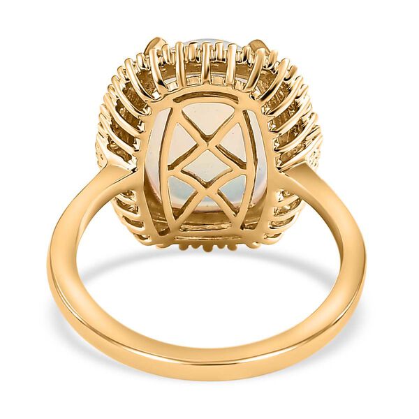 AAA nat&uuml;rlicher, &auml;thiopischer Welo Opal und Diamant-Ring - 4,62 ct. image number 5