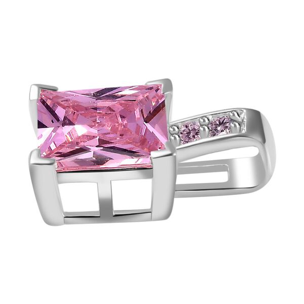 LUSTRO STELLA - Rosa Zirkonia Anhänger 925 Silber image number 4