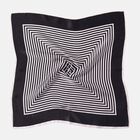 LA MAREY 100% natürlicher Maulbeerseiden Schal, Größe: 52x52 cm, Labyrinth Muster image number 2