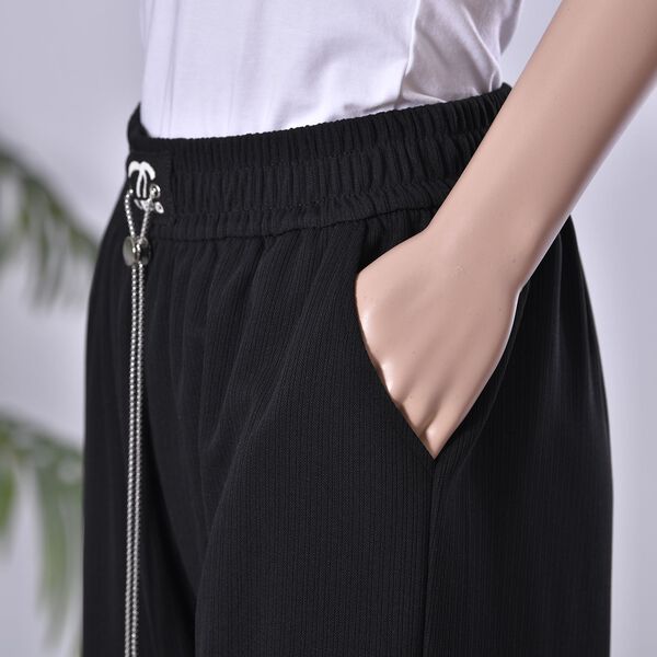 Strickhose f&uuml;r Damen mit Metallketten, Einheitsgr&ouml;&szlig;e, Schwarz image number 6