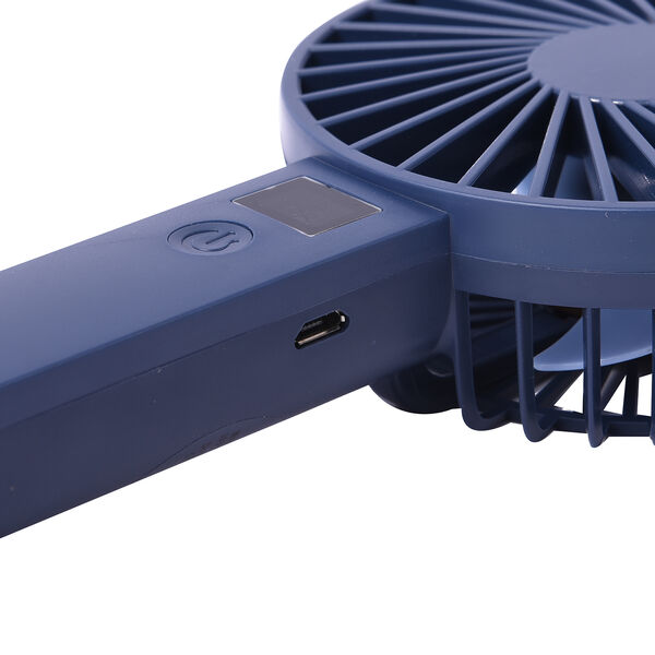 Mini-Ventilator mit 5 Lüfterflügeln und USB-Kabel, Blau image number 9