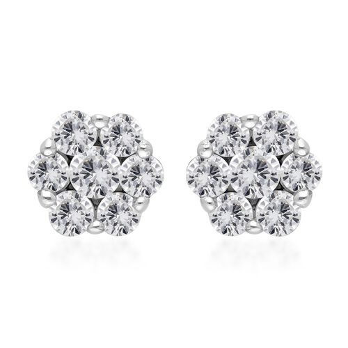 Florale I1-I2 SGL zertifizierte Diamant-Ohrstecker - 1 ct. image number 0