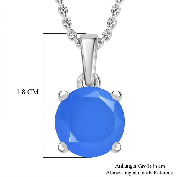 Blauer Onyx Anhänger mit 50cm Kette - 5 ct. image number 5