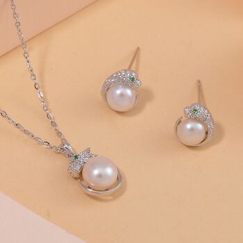 Wei&szlig;e S&uuml;&szlig;wasser Perle Schmuckset 925 Silber rhodiniert
Wei&szlig;e S&uuml;&szlig;wasser Perle Schmuckset 925 Silber rhodiniert