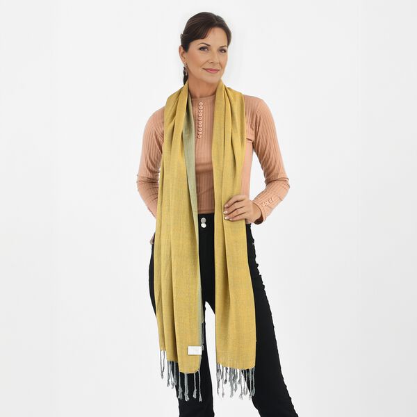 Doppelgewebter Schal, beige image number 4