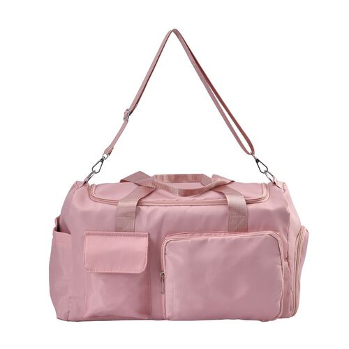 Tasche mit Multifächern aus wasserfestem Nylon, rosa image number 0