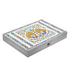 Minakari-Ringbox, Pfauentanz-Design, für 150 Ringe, 35,6x25x5,8 cm