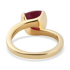 Fissure gefüllt Rubin Solitär Ring 925 Silber 585 Vergoldet image number 5