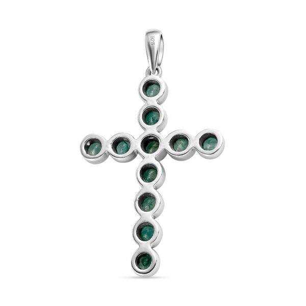 Grandidierit Kreuz-Anh&auml;nger, 925 Silber platiniert ca. 1.36 ct image number 5