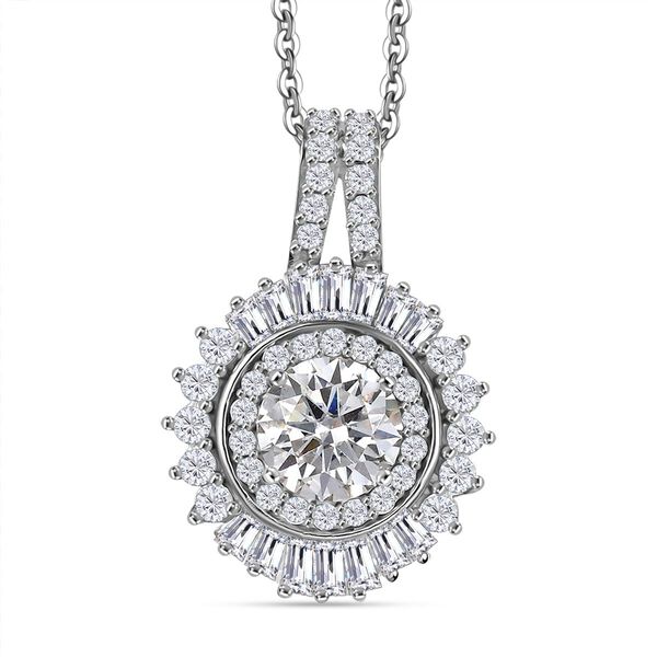 Moissanit Anhänger mit 50cm Kette und Ring image number 2