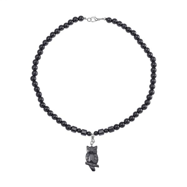 3er Set - H&auml;matit Drachen, Brandenburger Tor, und Eule Anh&auml;nger mit Kette, ca. 1320.00 ct image number 11