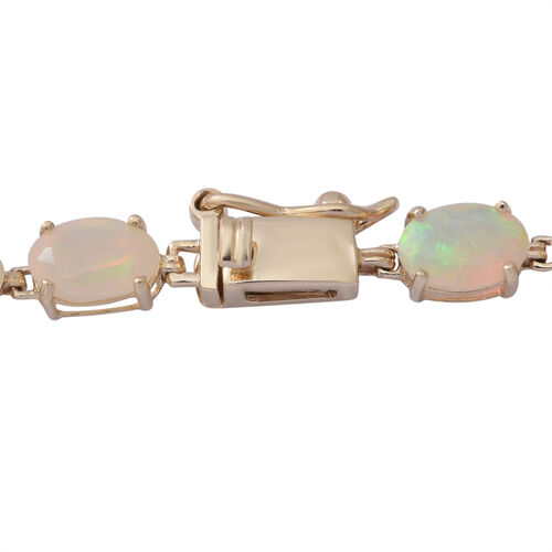 AAA Natürliches, äthiopisches Welo Opal Armband, ca. 20 cm, 375 Gold ca. 7,20 ct image number 1