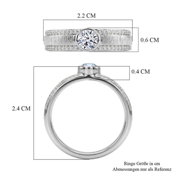 LUXURIANT DIAMOND - Lab Grown Diamant SI-GH Ring 925 Silber Rhodiniert (Gr&ouml;&szlig;e 17.00) ca. 0,51 ct image number 7