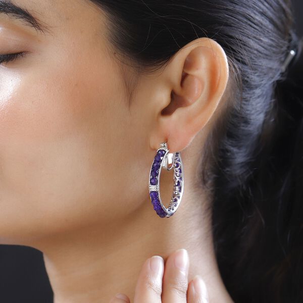 Infinity afrikanische Amethyst-Ohrringe image number 3