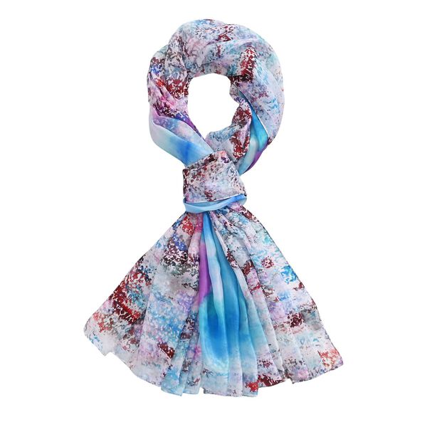 LA MAREY Signature Seidenschal aus 100% Maulbeerseide, 110 x 195 cm, Mehrfarbig image number 5