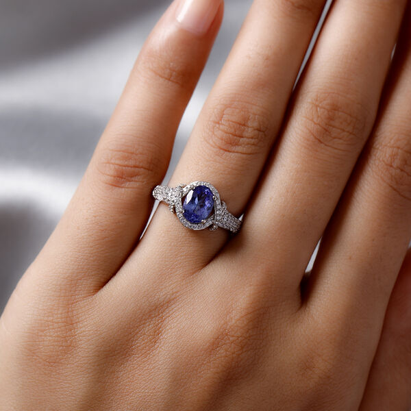 Tansanit und Zirkona Ring - 1.80 ct. image number 3