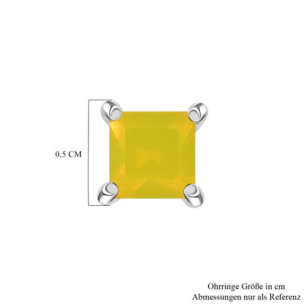 J Francis gefertigt mit SWAROVSKI Gelber Opal Swarovski Kristall Ohrringe 925 Silber image number 5