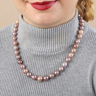 8-12 mm mehrfarbige Edison Perlen-Halskette, 50 cm image number 1