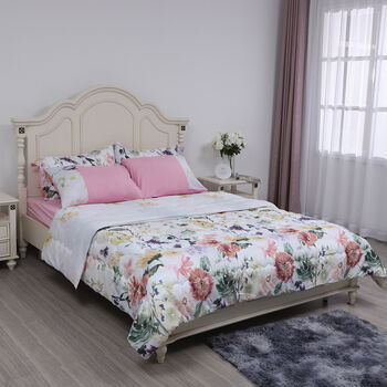 SERENITY NIGHT - 3er-Set, 1 Steppdecke 135x200 und 2 Kissenbez&uuml;ge (80x80 und 40x80), Gelb