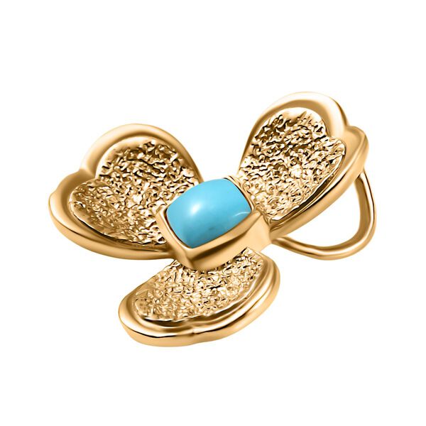 D'Joy AA Sleeping Beauty T&uuml;rkis Anh&auml;nger 925 Silber 750 Gelb Vergoldet ca. 0.31 ct image number 4